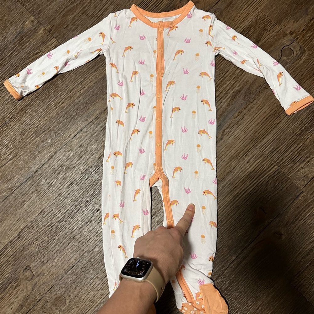 (3 for $33) Bubble Baby Bali Snap Footie